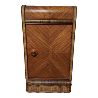 1930s Art Deco Waterfall Nightstand For Sale
