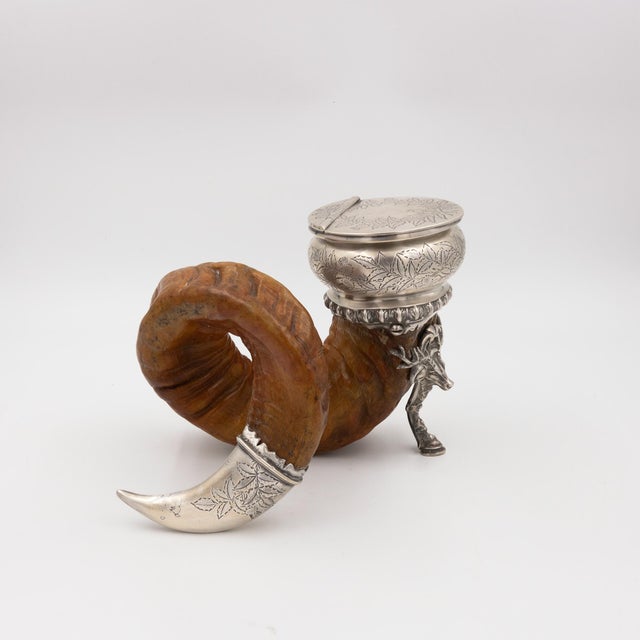 Ram’s Horn Snuff Mull Scottish, Circa 1890 For Sale - Image 12 of 12