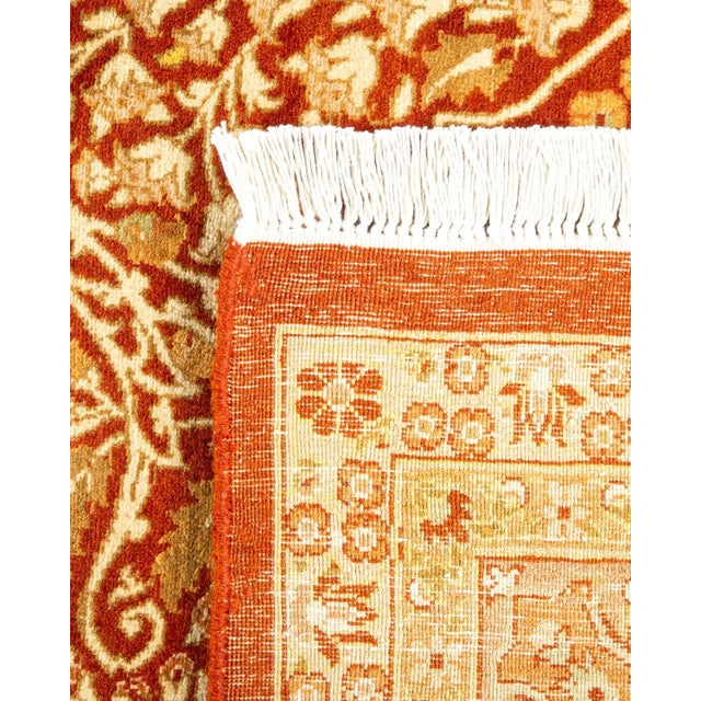 2000 - 2009 Mogul, One-of-a-Kind Hand-Knotted Area Rug in Orange, 6' 1" x 9' 4" For Sale - Image 5 of 8