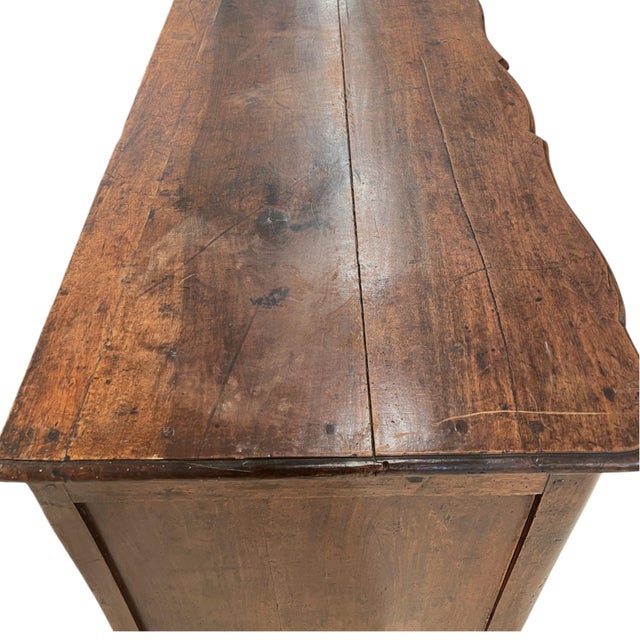 18th Century French Louis XV Walnut Chest or Commode With Original Bronze Hardware For Sale - Image 4 of 8
