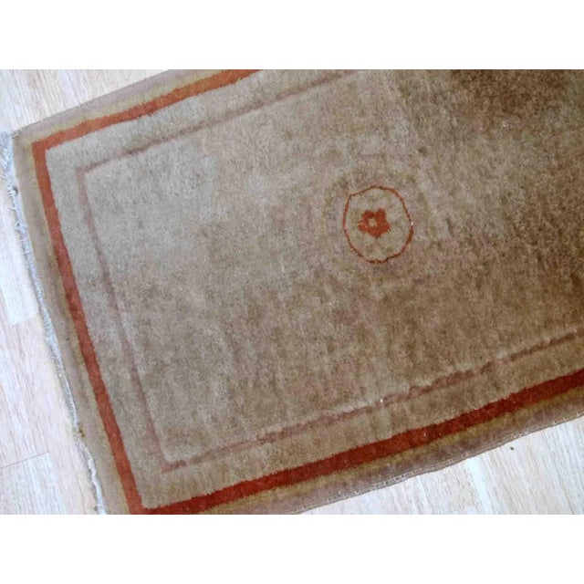 1970s 1970s Vintage Handmade Art Deco Chinese Rug For Sale - Image 5 of 8