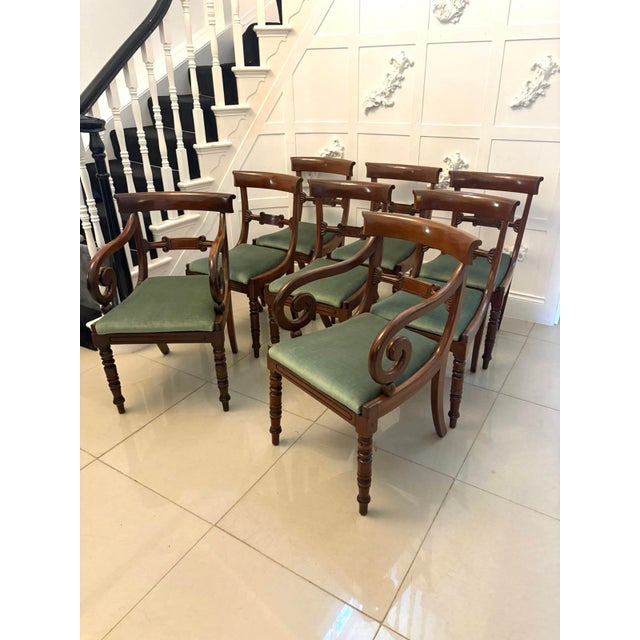 Antique Regency Mahogany Dining Chairs, 1830, Set of 8 For Sale - Image 4 of 18