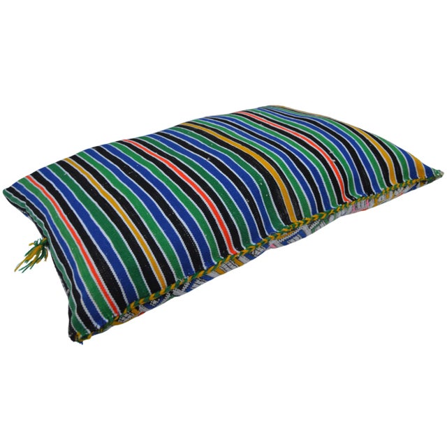 Berber-Patterned Colorful Pillow For Sale In New York - Image 6 of 9
