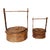 Antique Chinese Bamboo & Rattan Baskets- Set of 2 For Sale