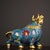 Traditional Vintage Cloisonne Enamel Ox Figure – 8.7" Gilt Mythical Bull Sculpture For Sale - Image 3 of 9