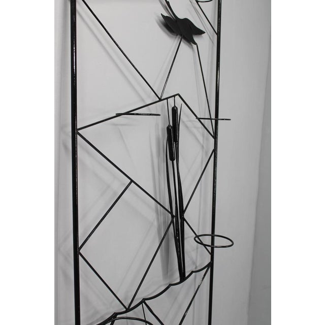 Metal Mid-Century Black Metal Room Divider for Planters, 1970s For Sale - Image 7 of 16