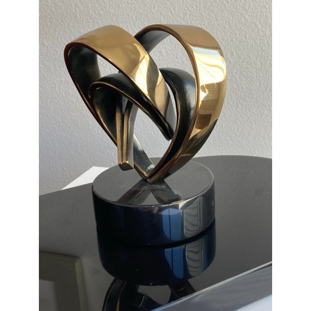 Abstract Expressionism “Gemini” 8” Bronze Bennett Sculpture. For Sale - Image 3 of 5
