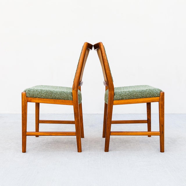 Vintage Mid Century Modern Walnut Dining Chairs by Skaraborgs For Sale - Image 11 of 15