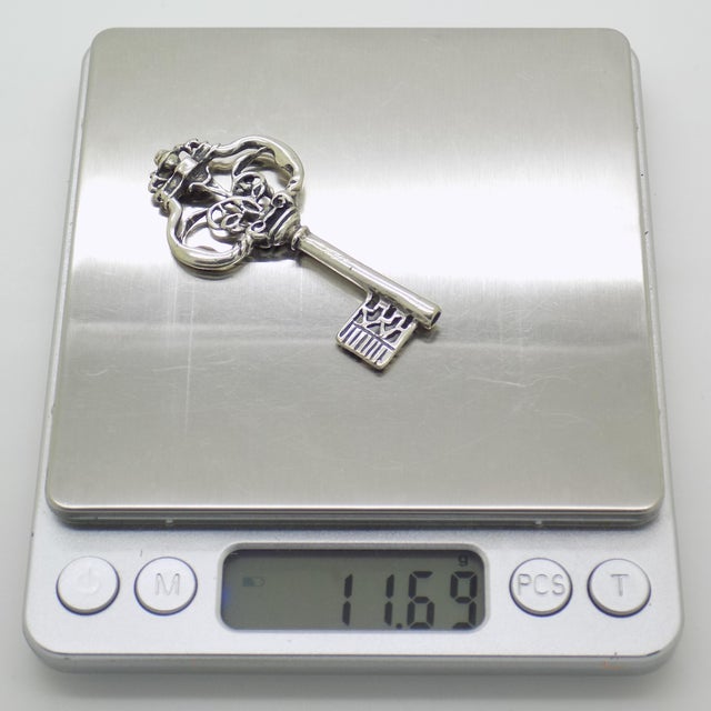 Vintage Italian Handmade Silver Key Figurine, Tuscany, Italy, 1980s For Sale - Image 10 of 13