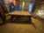 Elephant Saddle which is converted into a Cocktail Table. Year unknown. Good condition, relative to its age and rustic...