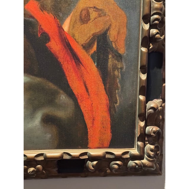 Spanish Anthony Van Dyck "The Apostle Peter" Giclée in 19th Century Spanish Carved Frame For Sale - Image 3 of 6