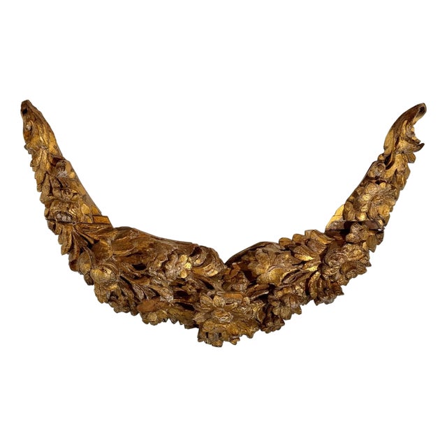 French Carved and Gilded Architectural Fragment, 18th-19th C. For Sale