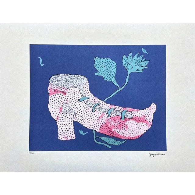 After Yayoi Kusama, Going to the Filed With Shoes, Lithograph, 1980s For Sale