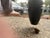 Vintage Refinished Diamond Veneer Console Table For Sale - Image 9 of 9