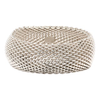 Tiffany & Co Somerset Thick Bracelet, Sterling Silver, Length 8 In. For Sale