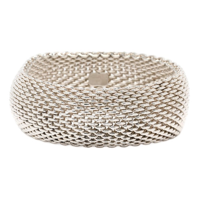 Tiffany & Co Somerset Thick Bracelet, Sterling Silver, Length 8 In. For Sale