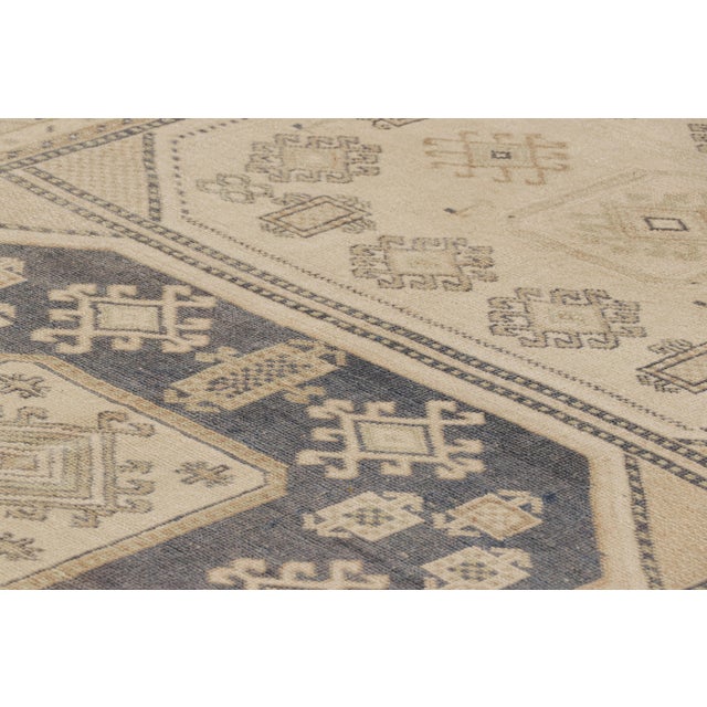 1950s Vintage Turkish Rug in Beige With Medallion & Geometric Pattern From Rug & Kilim For Sale - Image 5 of 8