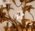 Antique French Candelabra Gold Bronze Brass Church Candelabra Opaline Glass Flowers For Sale - Image 10 of 11