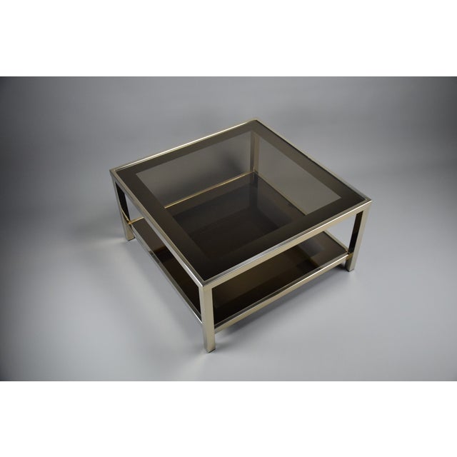 Mid-Century Modern 23-Karat Gold-Plated Coffee Table from Belgo Chrome, 1970s For Sale - Image 3 of 11