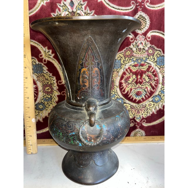 Early 20th Century Antique Japanese Cloisonne Vase For Sale - Image 5 of 12