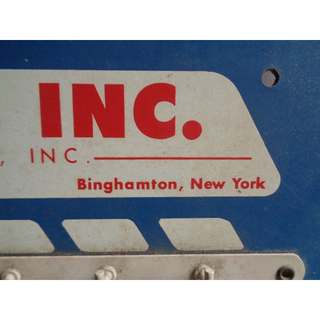 Neat vintage wooden sign from Binghamton, New York. Advertises 'Geo E. Treyz, Inc.', an agent for Allied Van Lines...