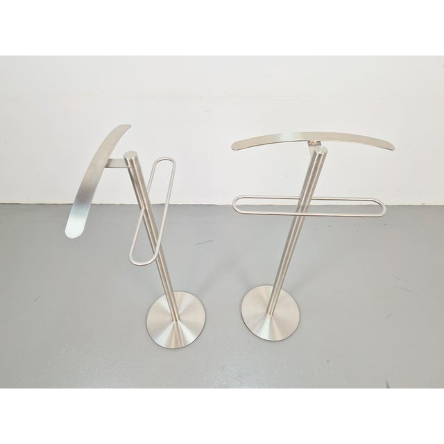 Postmodern Stainless Steel Servero Valet Stands from Zack Design, Germany, 1990s, Set of 2 For Sale - Image 6 of 9