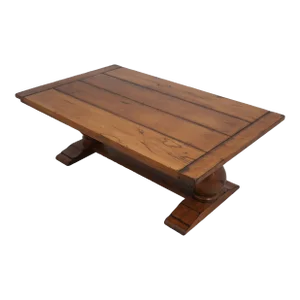 Primitive Style Distressed Finish Coffee Table