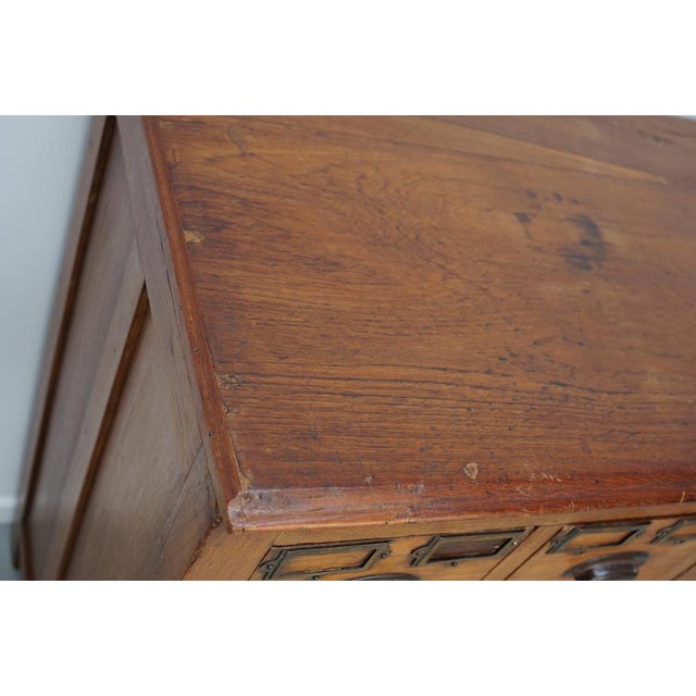 Vintage Asian Teak Apothecary Cabinet, 1930s For Sale - Image 4 of 16