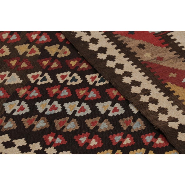 Red Vintage Persian Kilim, Tribal Geometric Motifs in Vibrant Hues - Rug & Kilim For Sale - Image 8 of 8