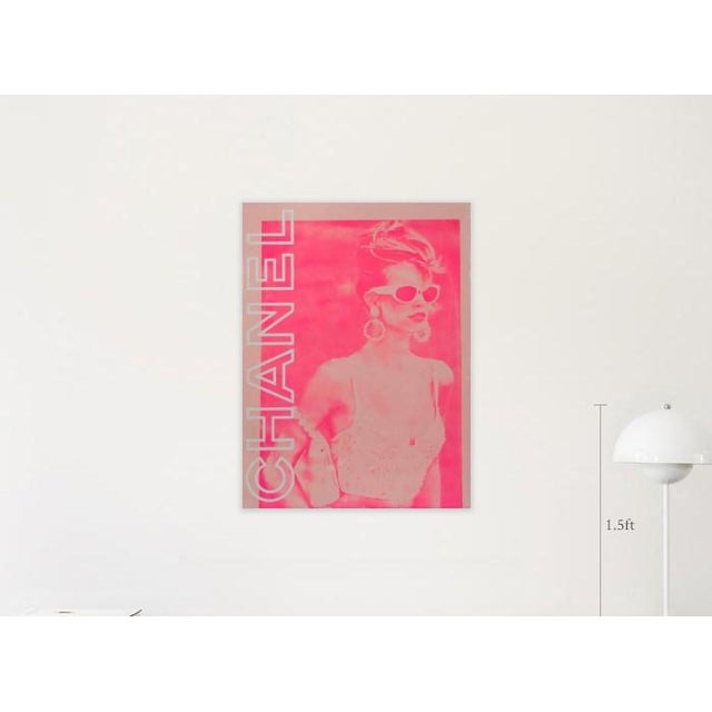 German Super Model Claudia Schiffer Pop Art Portrait. Acrylic on 1/2 inch thick plywood. The Painting size is 24x32...