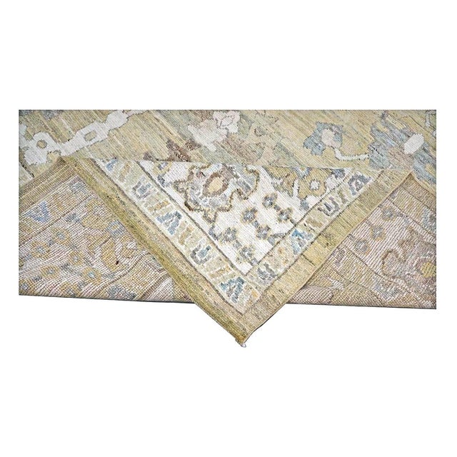 21st Century Turkish Oushak Wool 9x13 Gold, Ivory & Gray Handmade Area Rug #1144134 For Sale - Image 10 of 11