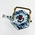 Vintage Blue and White Chinoiserie Hexagon Teapot With Bronze Handle For Sale - Image 4 of 15