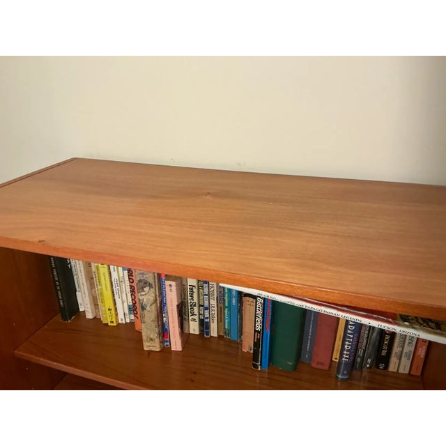Mid 20th Century Danish Modern Teak Veneer Bookcase Wall Unit For Sale - Image 5 of 9