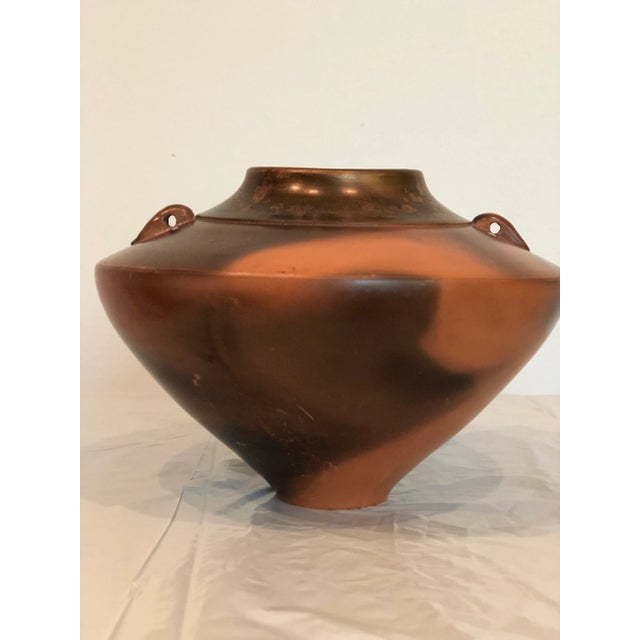 Art Deco Late 20th Century Artist Signed Pottery Vase For Sale - Image 3 of 12