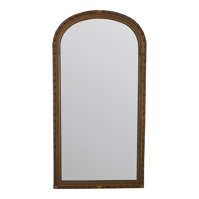 Vintage Large Dome Top Gilt Gold Carved Mirror For Sale