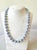 Blue lace agate sterling silver milor necklace 12mm beads. Gorgeous color beads