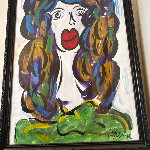 1970s Original Peter Keil Abstract Painting ~ Framed For Sale In Atlanta - Image 6 of 12