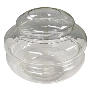 Modern Italian Glass Vase with Round Shape by Roberto Faccioli, 1990s