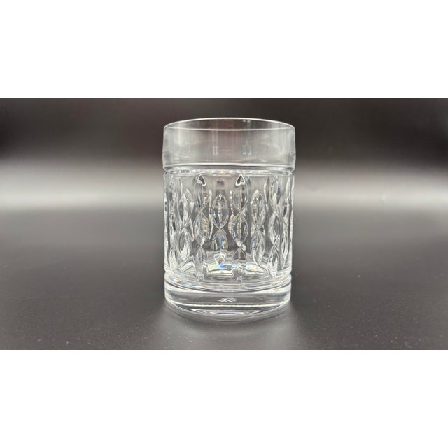 Beautiful set of 4 Ralph Lauren Crystal Aston Double Old Fashioned glasses. The discontinued Aston pattern features a...