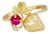 Strawberry Gold Ring With Ruby For Sale