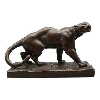 Hippolyte Marius Galy, Panther, 1920s, Bronze For Sale