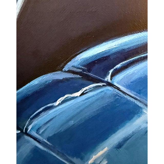 Blue Sofía Cristina Jiménez, Silver Inflatable Ostrich, Lady Truthi 3, 2025, Acrylic Painting For Sale - Image 8 of 14