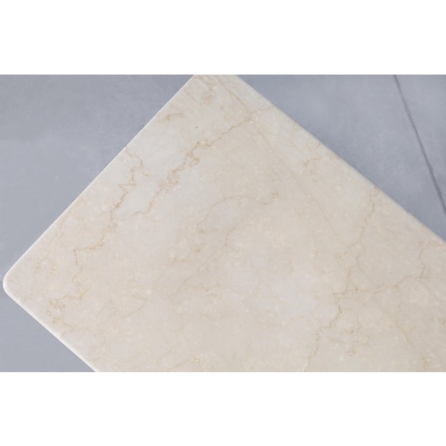 Vintage Italian Modern Botticino Marble Dining Table, 1970s For Sale - Image 11 of 12