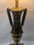 Hollywood Regency Late 20th Century Large Neoclassical Style Brass & Faux Burlwood Table Lamp With Black Shade – 34"h For Sale - Image 3 of 18