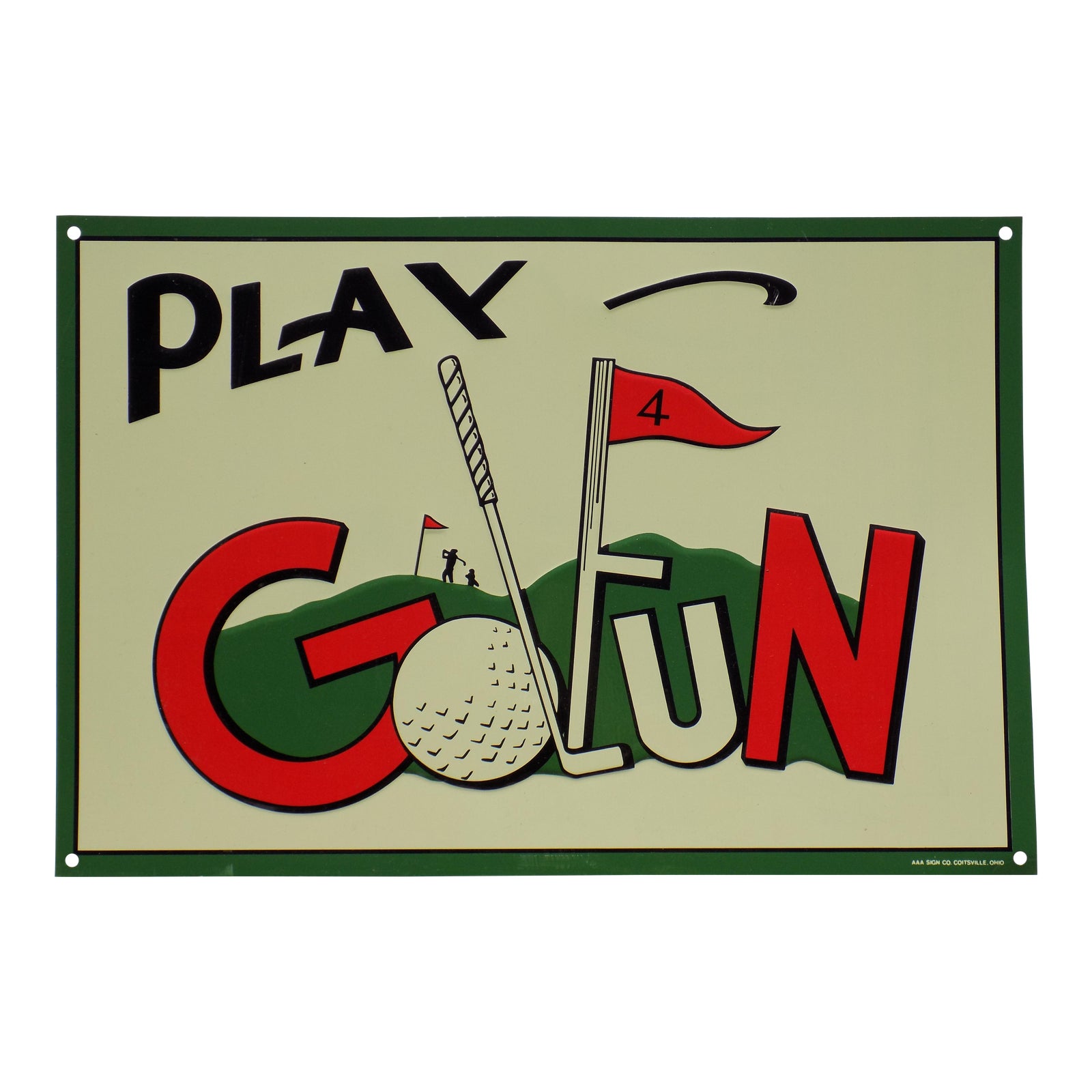Vintage Play Golfun Metal Sign Chairish