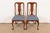 A beautiful pair of Queen Anne style side chairs or dining chairs By Harden Furniture USA, Late 20th Century Solid carved...