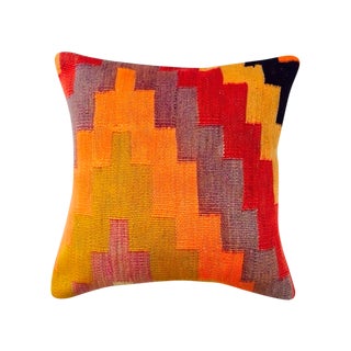 Wool Turkish Kilim Pillow For Sale