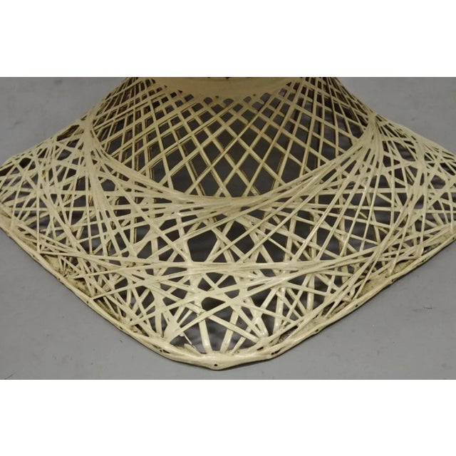 White Vintage Russell Woodard Style Woven Spun Fiberglass Chair For Sale - Image 8 of 11