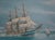 Traditional Vintage Tall Sailing Ships Oil Painting on Canvas of Chesapeake Bay Signed For Sale - Image 3 of 12
