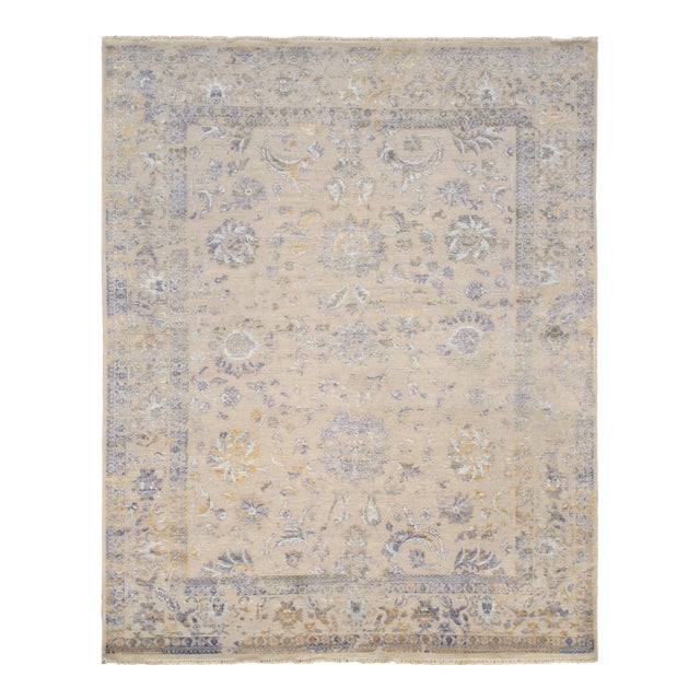 Pasargad Home Transitional Silver Area Rug-8' 0'' X 9'10'' For Sale